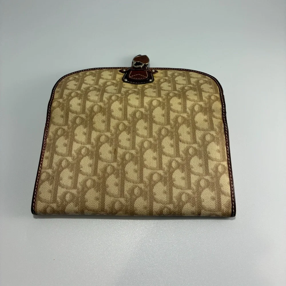 Christian Dior Romantique Trotter Heart Long Wallet Beige
